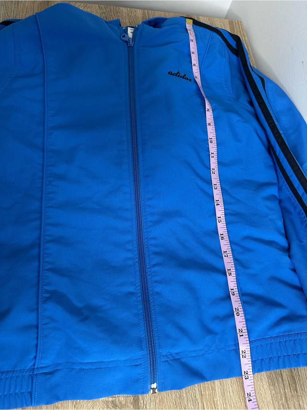 adidas Royal Blue Track Jacket with Black Stripe Detailing - Picture 13 of 14
